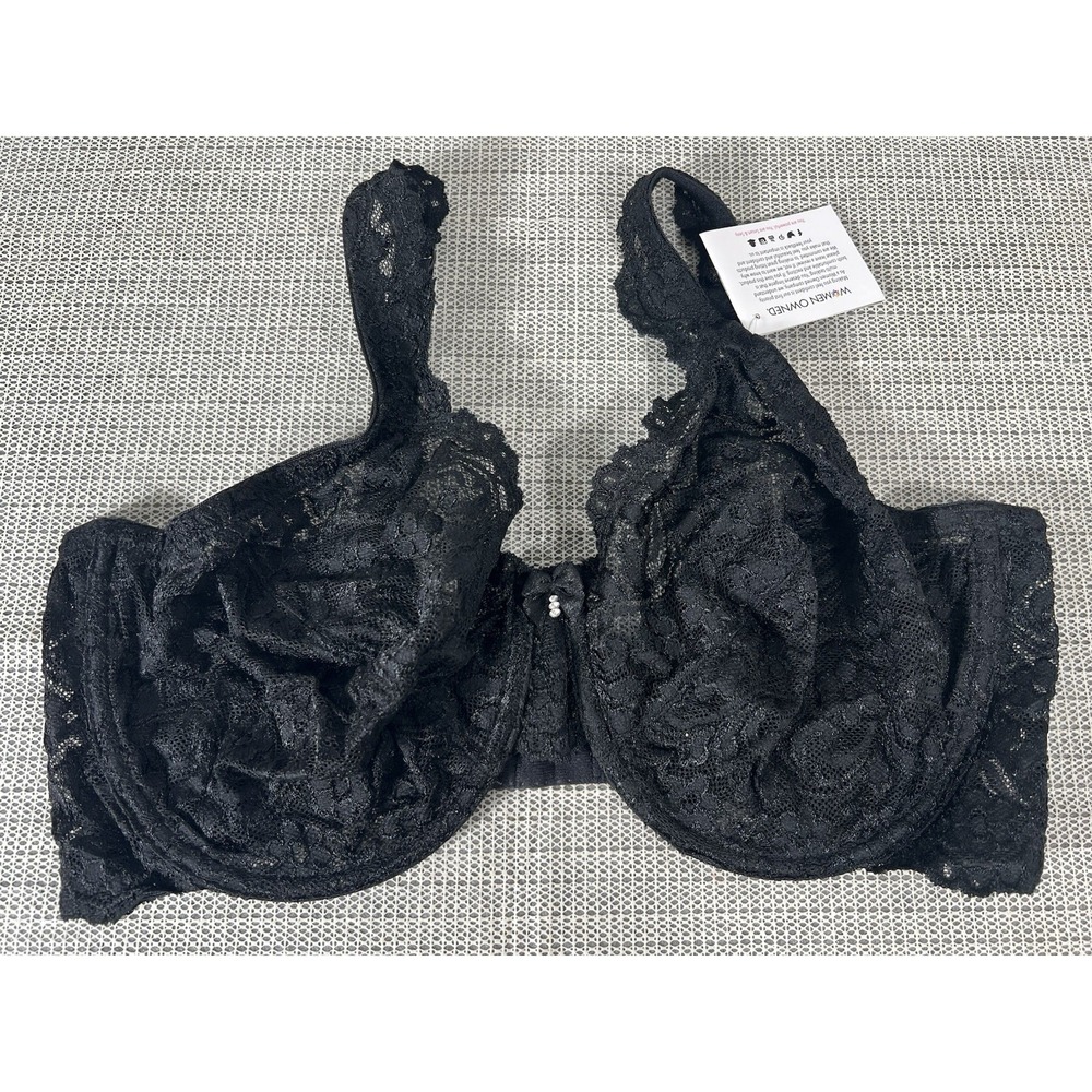 Smart‎ & Sexy Womens Signature Lace Unlined Balconette Bra 40D Black